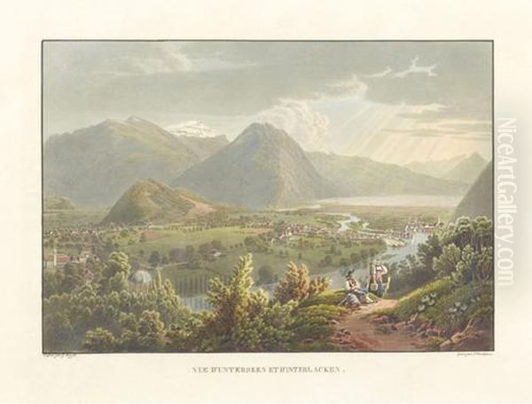 Vue D'unterseen Et D'interlacken - view 1