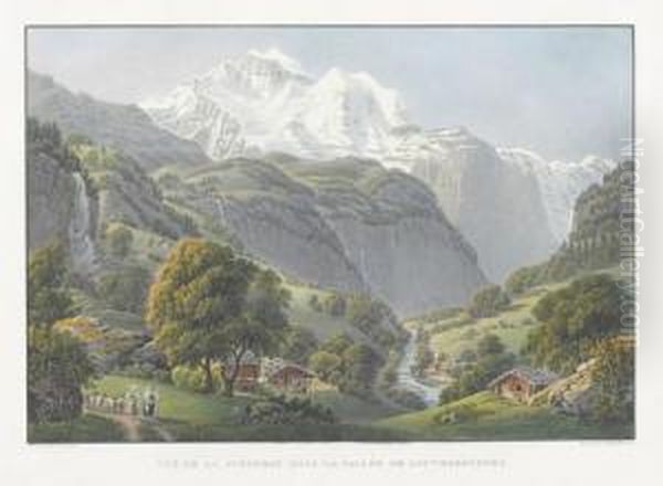 Vue De La Jungfrau Dans La Vallee De Lauterbrunnen - view 1