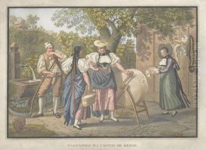 Paysannes Du Canton De Berne by Mathias Gabriel Lory