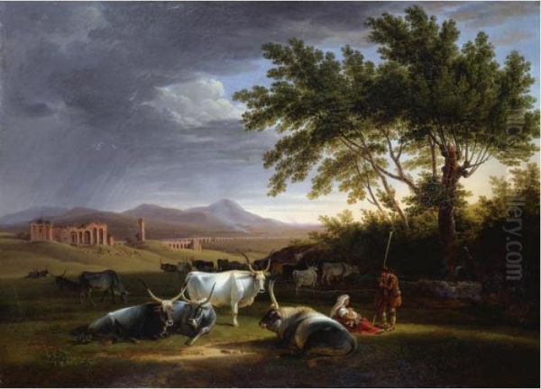 The Roman Campagna With The Acquedotto Claudio In The Distance - view 1