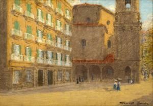 Paseando Frente A La Iglesia De San Nicolas by Manuel Losada