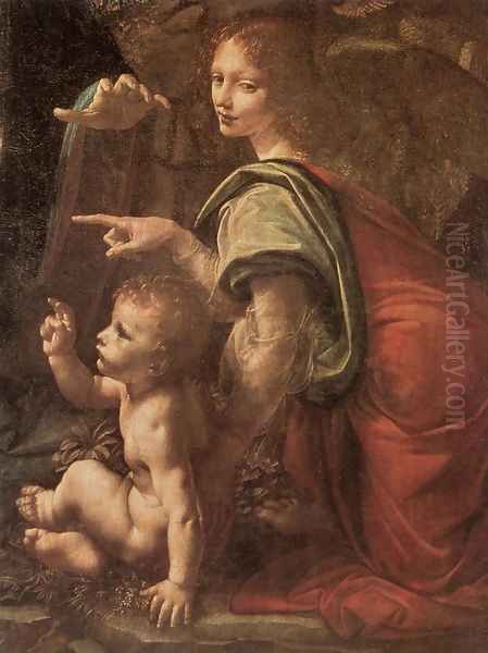 Virgin of the Rocks (detail 2) 1483-86 - view 1