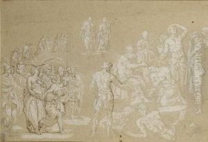 Une Scene De Bapteme by Johann Karl Loth