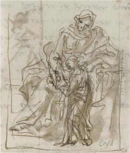 A Group Of Figure And Compositional Studies, Mainly For Religous Or Mythological Scenes - view 1