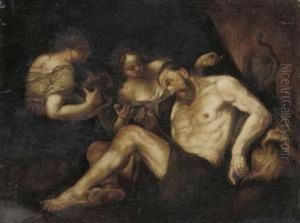 Lot And His Daughters by Johann Karl Loth
