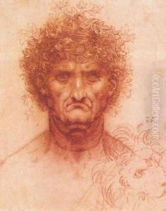 Old man with ivy wreath and lion's head