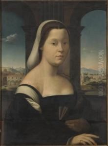 Portrait De Femme Tenant Un Livre