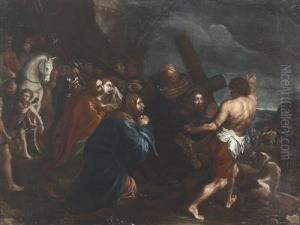 Schule Des
Jesus Sein Kreuz Tragend. by Lorenzo Lotto