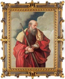 Cerchia Ritratto Di Un Santo Con Bastone