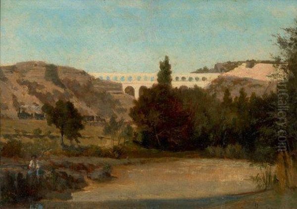 Aqueduc De Roquefavour Avec Passage D'un Train - view 1