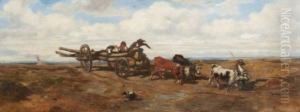 L'attelage Sur Les Hauteurs De Marseille by Emile Loubon