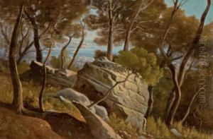 Paysage Provencal De Bord De Mer (recto); Village Meridional(verso) by Emile Loubon