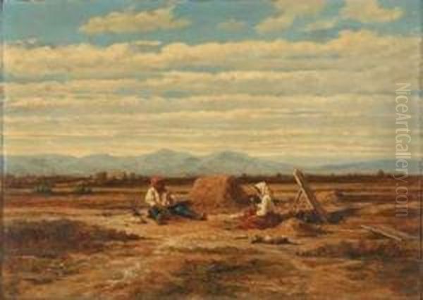 Paysans Pilant Le Grain - view 1