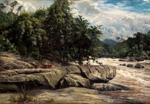 Paysage Au Fleuve by Emile Loubon