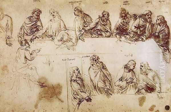 Study for the Composition of the Last Supper - view 1