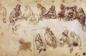 Study for the Composition of the Last Supper by Leonardo Da Vinci