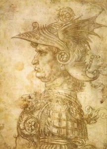 Profile Of A Warrior In Helmet