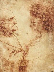 Heads of an old man and a youth