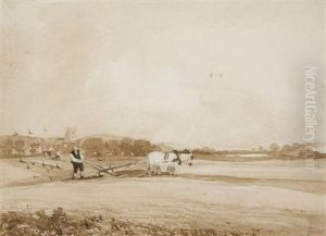 Ploughing Scene by Thomas Lound