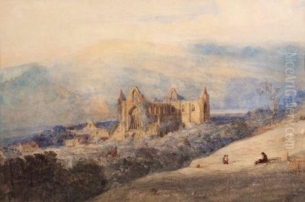 Extensive View Above Tintern Abbey - view 1