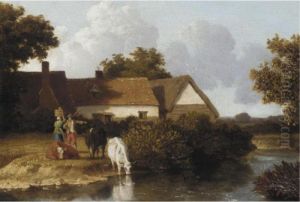 The Cows Watering by Thomas Lound