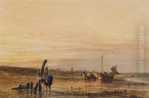 Beach Scene, Evening by Thomas Lound
