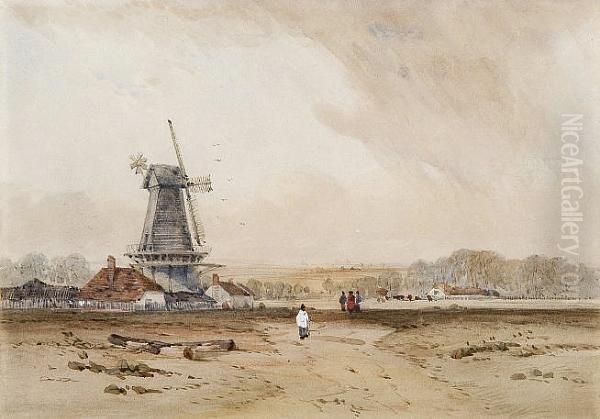 Figures By A Windmill - view 1