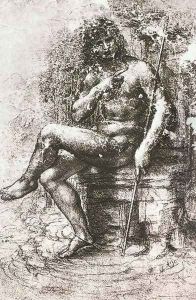 Design for St John in the Wilderness 1508-15 by Leonardo Da Vinci