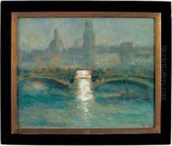le Pont Boieldieu, Matin De Brume - view 1