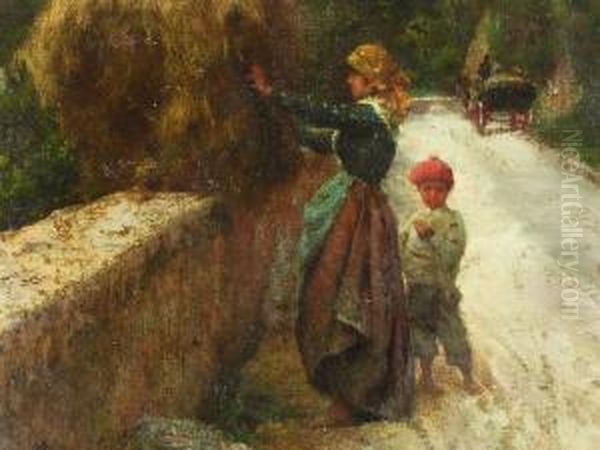 Mutter Mit Kind Auf Der Bergstrasse - view 1