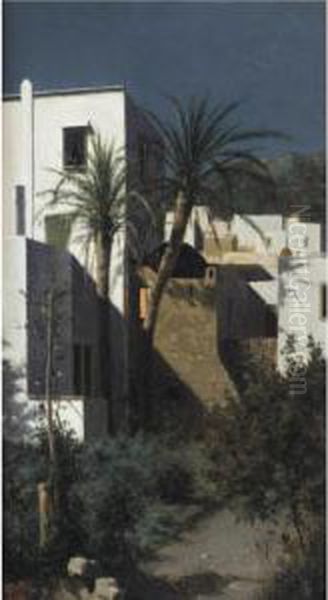 Moonlit Houses In Capri - view 1