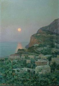 Tramonto A Capri by August Lovatti