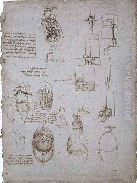 Studies Of The Villa Melzi And Anatomical Study - view 1