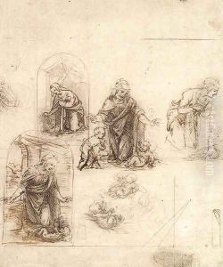 Studies For A Nativity by Leonardo Da Vinci