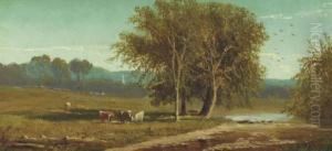 Landscape With Cattle By A Stream Landscape With Cattle By A Stream