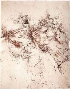Study Of Five Grotesque Heads