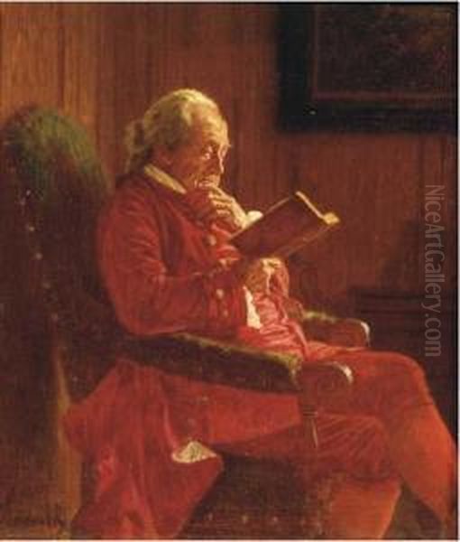 A Gentleman Reading - view 1
