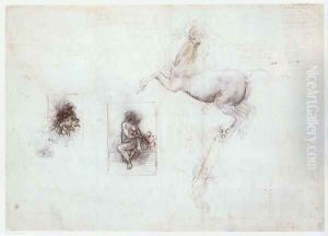 Studies of Leda and a horse