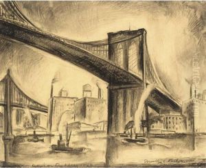 Brooklyn And Manhattan Bridge, New York by Adriaan Lubbers