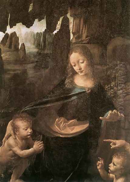 Virgin of the Rocks (detail 1) 1483-86 - view 1