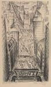 Group Of 10 Lithographs Of New York. by Adriaan Lubbers