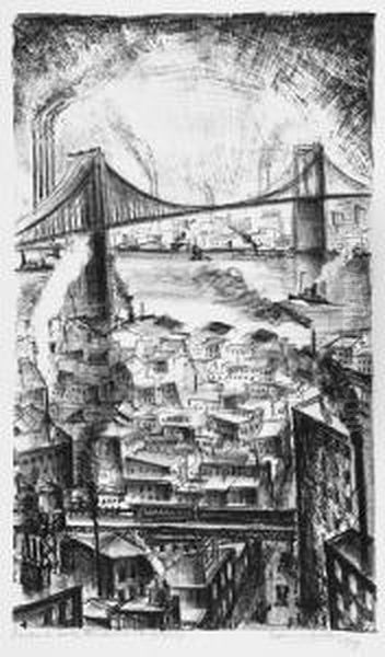 East Side With Manhattan Bridge - view 1
