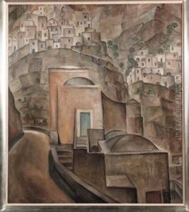 A Landscape With Houses In Positano - Li Parlatti