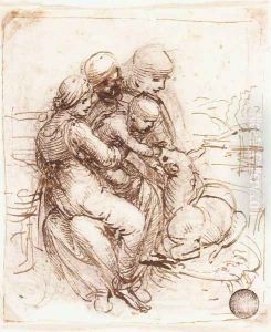 Study of St Anne, Mary, the Christ Child and the young St John
