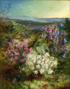 Flowers And Insects In A Landscape by Albert Durer Lucas