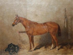 'energy' - A Horse In A Stable by Henry Frederick Lucas-Lucas