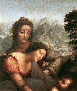 The Virgin and Child with St Anne (detail) 4 by Leonardo Da Vinci