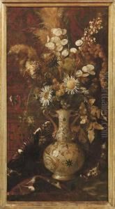 Vaso Di Deruta Con Fiori Secchi by Giorgio Lucchesi