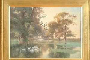 A Tranquil River by Max Ludby