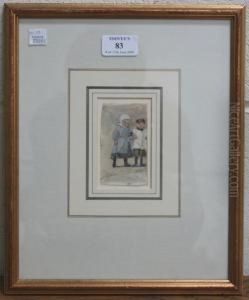 Study Of Two Children by Albert Ludovici